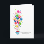 Brother In Law Birthday Cards Colorful Balloons Karte<br><div class="desc">A colorful illustration showing colorful different shape balloons bursting out of a magical gift box. Kinda joy,  happiness and colorful burst! A colorful birthday celebration gift for your brother in law. Inside message is customizable.</div>