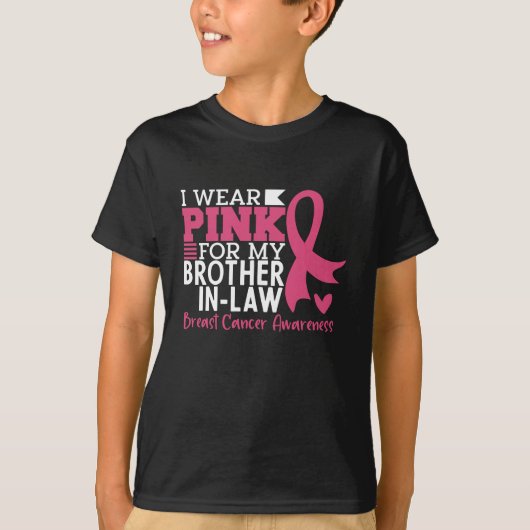 Brother In Law Family Matching Breast Cancer T-Shirt (Vorderseite)