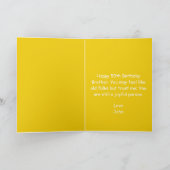 Brother Joke Yellow Personalisiert Bro 50. Geburts Karte (Innenseite)