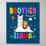 Brother Lama Birthday Lama Alpaca Themenfamilie Poster<br><div class="desc">Brother Lama Geburtstag Lama Alpaca Thema Familie B Tag Cake Geschenk. Perfektes Geschenk für Ihren Vater,  Mama,  Papa,  Männer,  Frauen,  Freunde und Familienmitglieder am Erntedank Tag,  Weihnachten,  Muttertag,  Vatertag,  4. Juli,  1776 Unabhängiger Tag,  Veteranen Tag,  Halloween,  Patrick's Day</div>