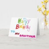 **BROTHER** LEBEN IST SO FARBIG MIT IHNEN AM GEBUR KARTE (Gelbe Blume)