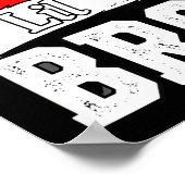 Brother Lil Bro Santa Hat Christmas Little Brother Poster (Ecke)