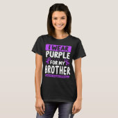 Brother Lila Ribbon Gewalt Bewusstsein T-Shirt (Vorne ganz)