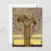 "Brother Martin and the Birds" von John Bauer Postkarte (Vorne/Hinten)