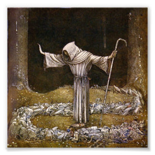 "Brother Martin" Watercolor von John Bauer Fotodruck