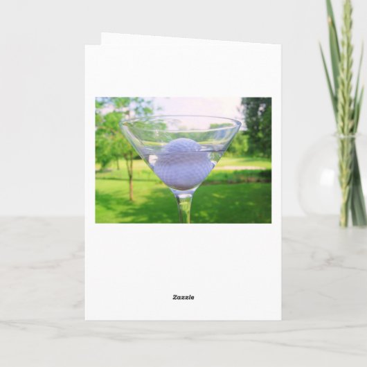 Brother Martini Golf Ball Geburtstag Karte (Rückseite)