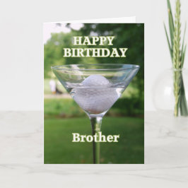 Brother Martini Golf Ball Geburtstagskarte Karte