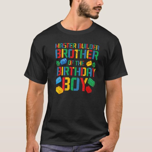 Brother Master Builder Gebäude Bricks Blocks Fami T-Shirt (Vorderseite)