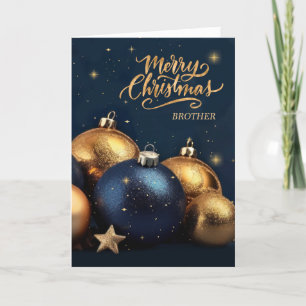 Brother Navy Blue und Gold Ornamente Weihnachten