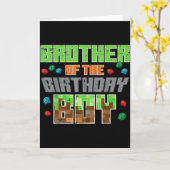 Brother Of Birthday Boy Xel Gamer Bday Party Boys Karte (Gelbe Blume)