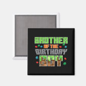 Brother Of Birthday Boy Xel Gamer Bday Party Boys Magnet (Vorderseite/Rückseite)