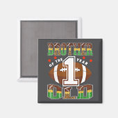 Brother Of The 1 Year Old Football First Birthday Magnet (Vorderseite/Rückseite)