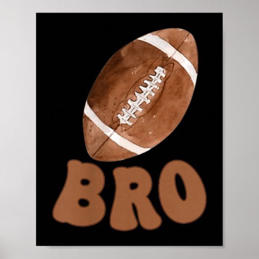 Brother Of The 1 Year Old Football First Birthday Poster (Vorne)