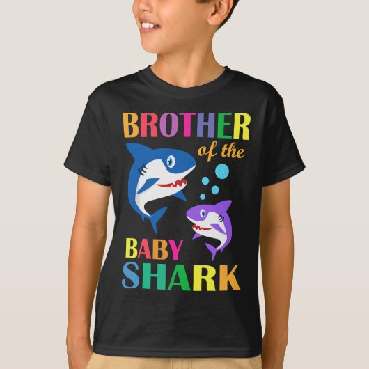 Brother Of The Baby Birthday Shark Brother Shark C T-Shirt (Vorderseite)