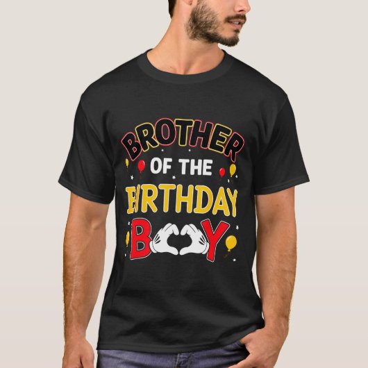 Brother Of The Birthday Boy Matching Family Birthd T-Shirt (Vorderseite)