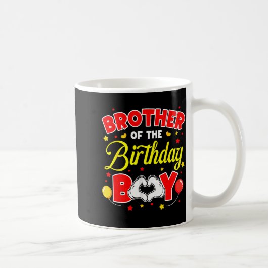 Brother Of The Birthday Boy Matching Family Party Kaffeetasse (Rechts)