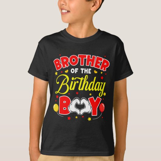 Brother Of The Birthday Boy Matching Family Party T-Shirt (Vorderseite)