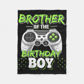 Brother Of The Birthday Boy Matching Video Game Bi Fleecedecke (Vorderseite)