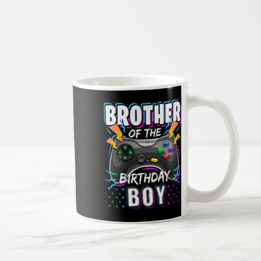 Brother Of The Birthday Boy Matching Video Game Bi Kaffeetasse (Rechts)