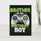Brother Of The Birthday Boy Matching Video Game Bi Karte (Vorderseite)