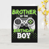 Brother Of The Birthday Boy Matching Video Game Bi Karte (Gelbe Blume)