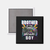 Brother Of The Birthday Boy Matching Video Game Bi Magnet (Vorderseite/Rückseite)