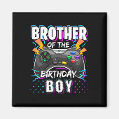 Brother Of The Birthday Boy Matching Video Game Bi Magnet (Vorne)