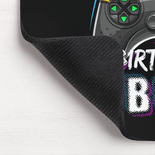 Brother Of The Birthday Boy Matching Video Game Bi Mousepad (Ecke)