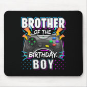 Brother Of The Birthday Boy Matching Video Game Bi Mousepad (Vorne)
