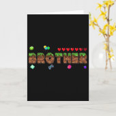 Brother Of The Birthday Boy Pixel Game Matching Fa Karte (Gelbe Blume)