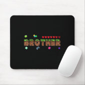 Brother Of The Birthday Boy Pixel Game Matching Fa Mousepad (Mit Mouse)
