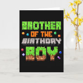 Brother Of The Birthday Boy Pixel Gaming Video Gam Karte (Gelbe Blume)