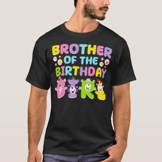 Brother Of The Birthday Girl Bear Family Matching T-Shirt (Vorderseite)