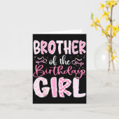 Brother Of The Birthday Girl Nk Coquette Bow Famil Karte (Gelbe Blume)