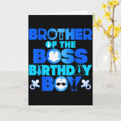 Brother Of The Boss Birthday Boy Baby Family Decor Karte (Gelbe Blume)