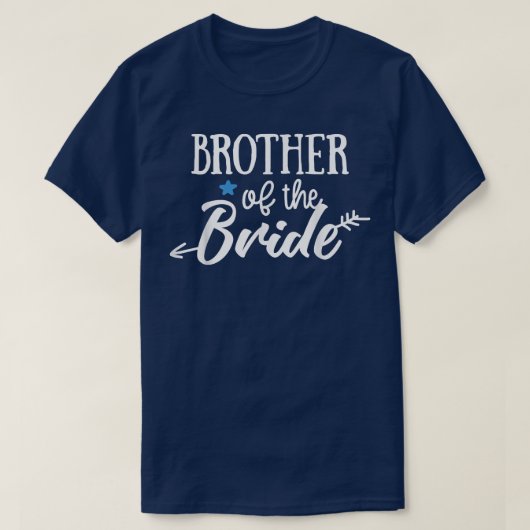 Brother Of The Bride Arrow Wedding or Bachelorette T-Shirt (Design vorne)