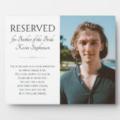 Brother of the Bride In Heaven Poem Foto Fotoplatte (Vorderseite)