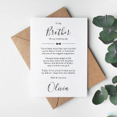 Brother Of The Bride Personalized Wedding Message  Einladung
