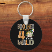 Brother Of The Four Ever Wild Safari 4th Birthday Schlüsselanhänger (Vorderseite)