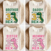 Brother of the Three-Rex Dinosaur Birthday Party T-Shirt