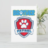 Brother Patrol Shirt - Hunde Mama Vater Funny Gift Ankündigung (Stehend Vorderseite)
