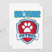 Brother Patrol Shirt - Hunde Mama Vater Funny Gift Ankündigung (Vorne/Hinten)