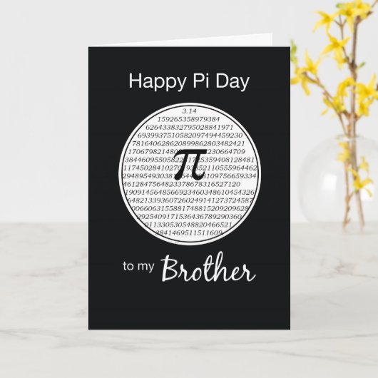 Brother Pi Day Circle Karte (Gelbe Blume)