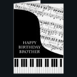 Brother Piano und Musik Geburtstag<br><div class="desc">Eine Geburtstagskarte für einen Bruder,  der Klaviermusik spielt. Ein Flügel mit den Tasten am Ende der Karte. Ein Notenblatt füllt den Hintergrund. Eine tolle Karte für jemanden,  der Musik Liebe. Dies ist KEINE Musikkarte,  es spielt KEINE Musik:</div>