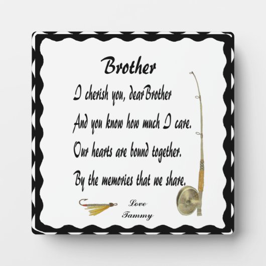 BROTHER-PLAQUE FOTOPLATTE (Vorderseite)