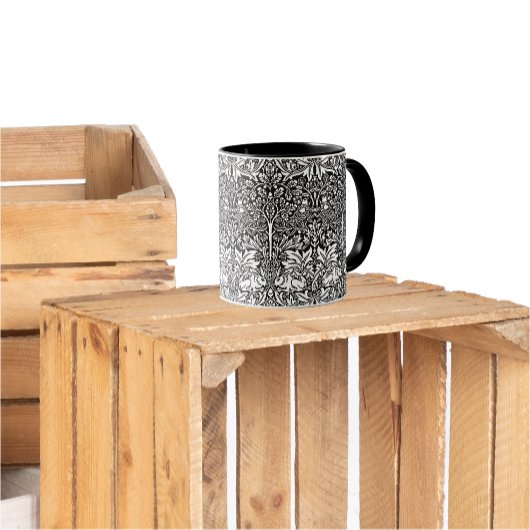 Brother Rabbit Black Pattern William Morris Tasse