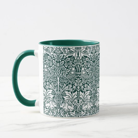 Brother Rabbit Green Pattern William Morris Tasse (Links)
