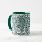 Brother Rabbit Green Pattern William Morris Tasse (Vorderseite Links)