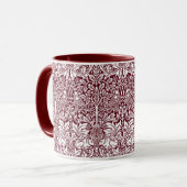 Brother Rabbit Maroon Pattern William Morris Tasse (Vorderseite Links)