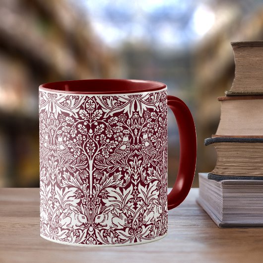 Brother Rabbit Maroon Pattern William Morris Tasse